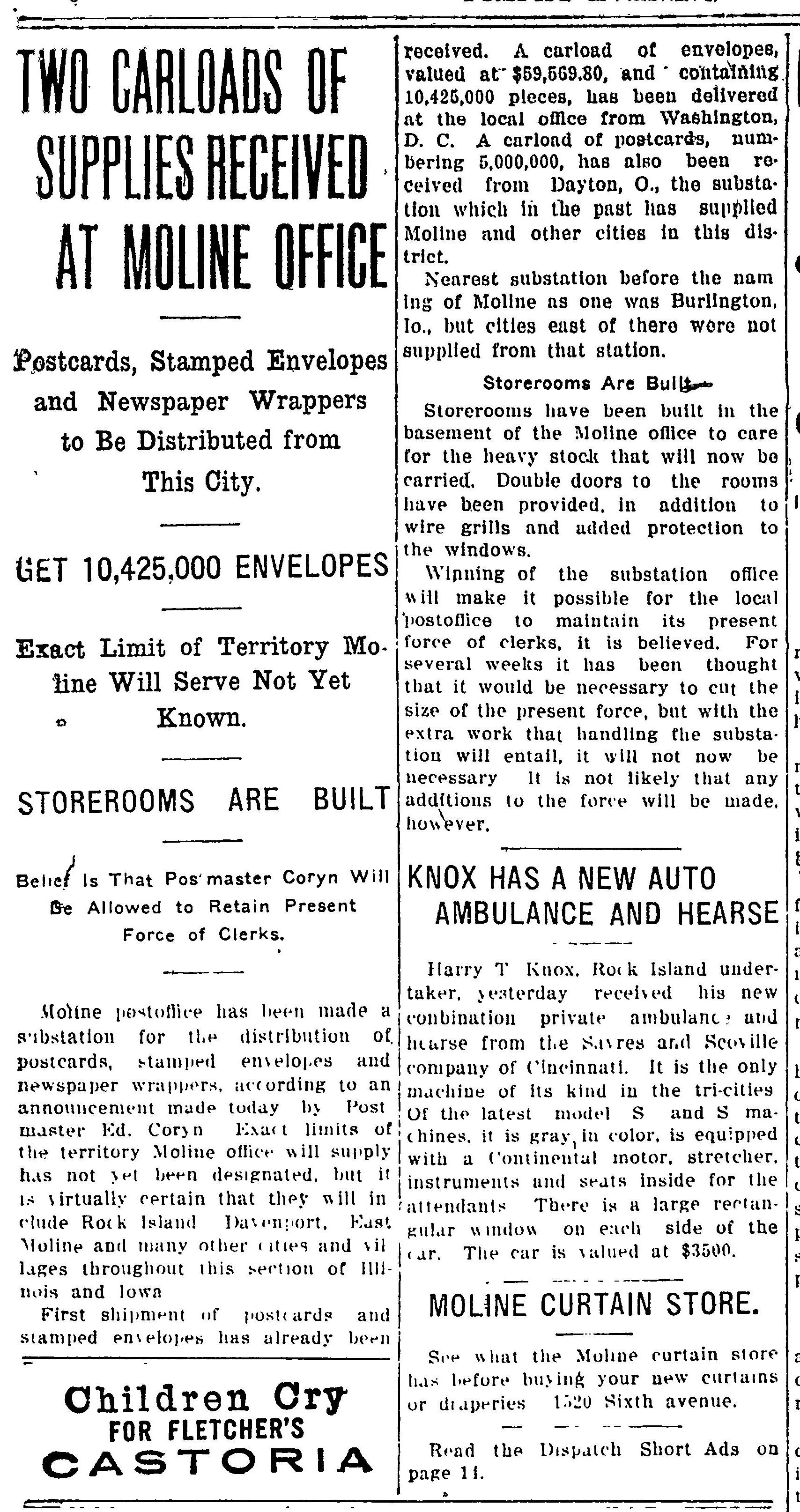 Moline News from the Past Moline Library Adult Services