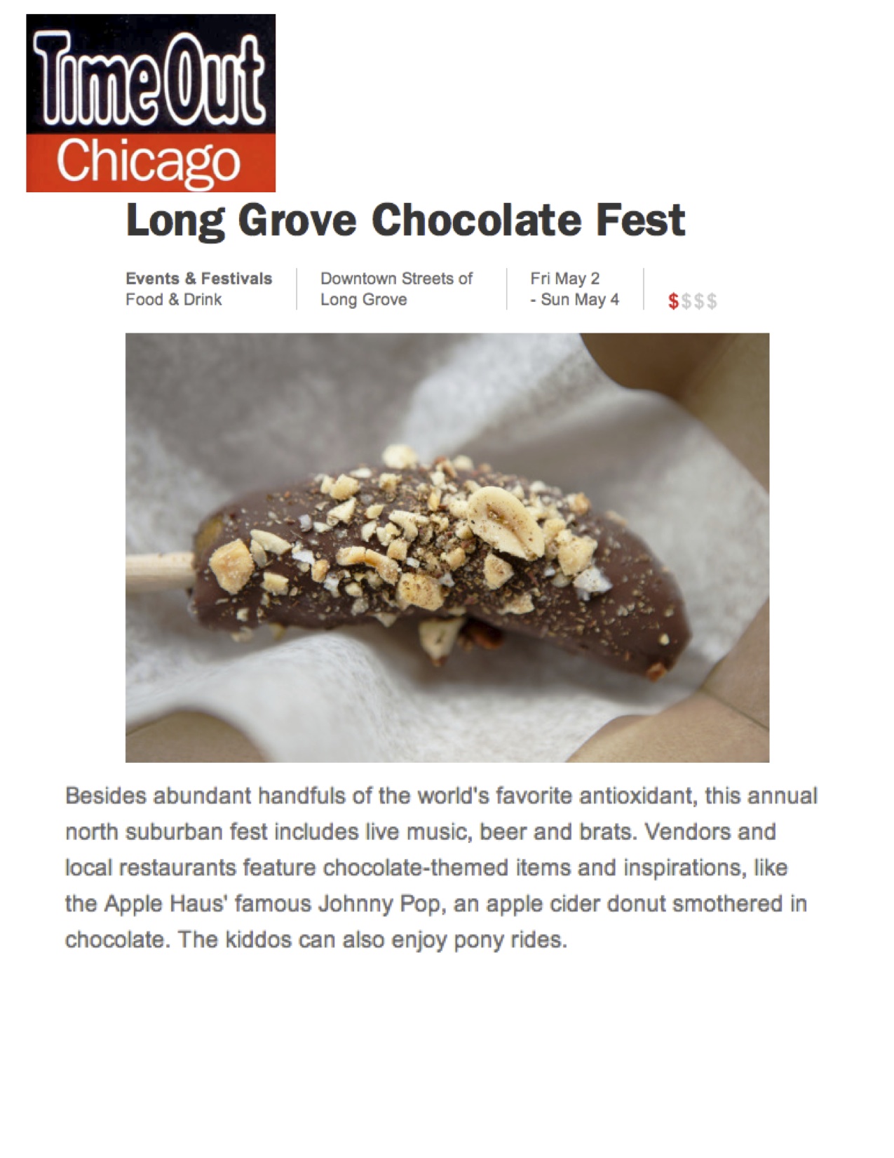 TimeOut_Chocolate Fest Chicago Public Relations Firm Molise PR