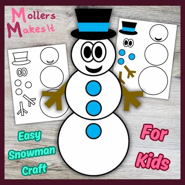 Spiffy Snowman Craft Template - Mollers Makes It