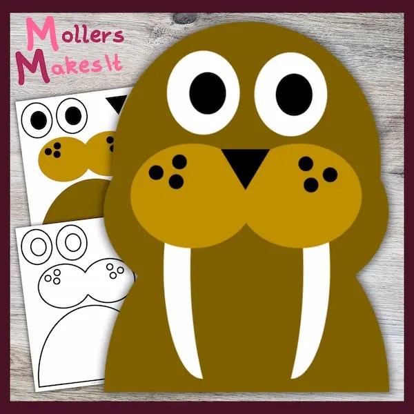 Wild Walrus Craft Template - Mollers Makes It