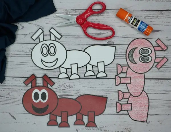 Ant Craft Template for Kids Ant Craft Template, cut and glue - Mollers