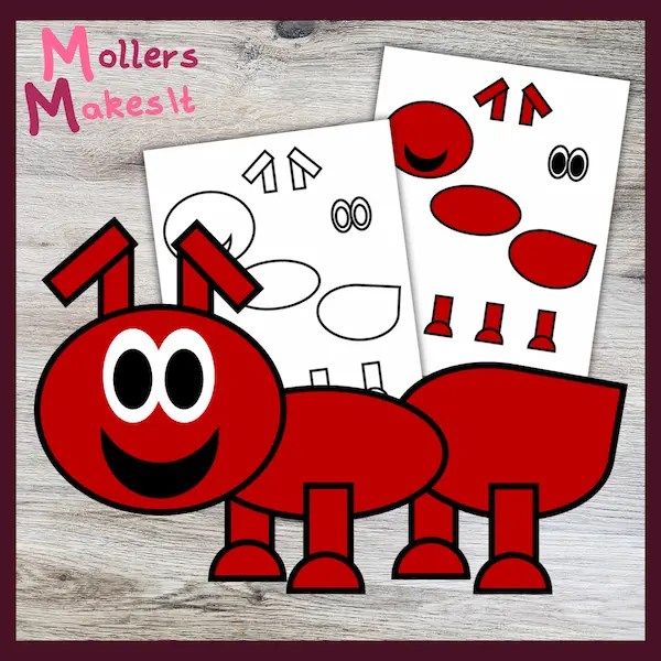 Ant Craft Template For Kids Ant Craft Template, Cut And Glue - Mollers