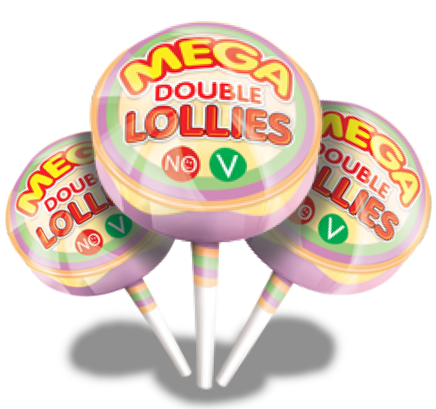 Mega Double Lolly (3 individual) — Mollie's Sweets