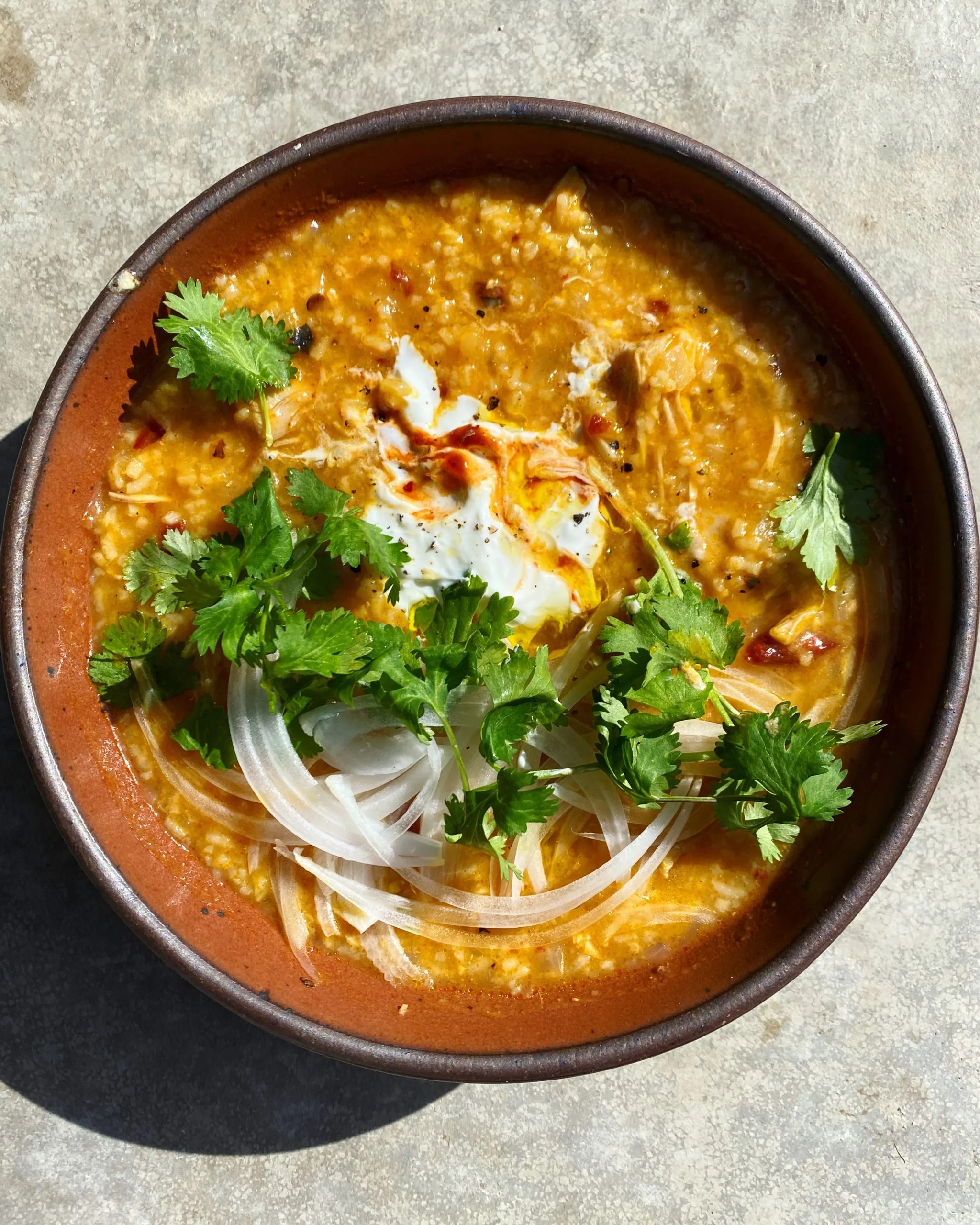 Spicy Chicken and Rice Soup with Pumpkin Molly Baz