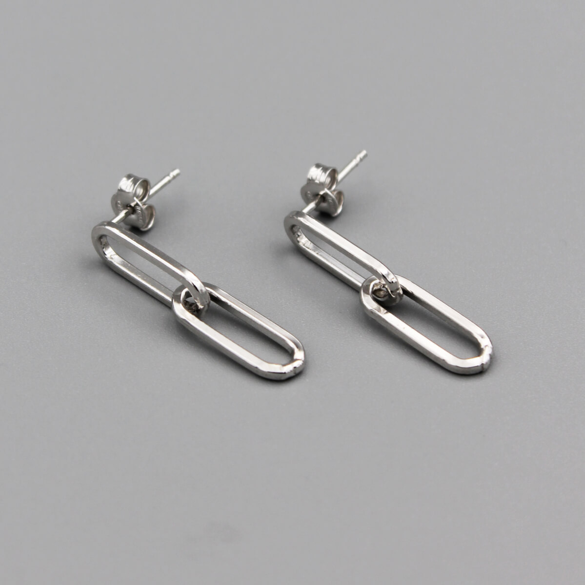 Sterling Paper Clip Earrings MK Designs