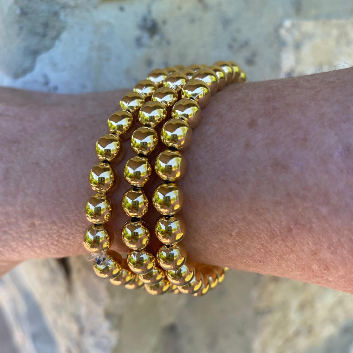 Gold Bead Bracelet by MK Designs