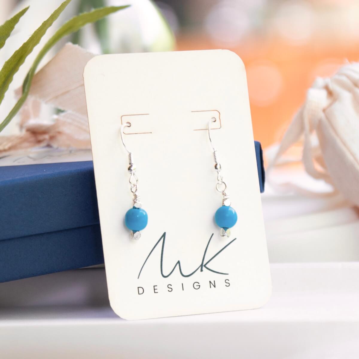Chalk Turquoise Earrings MK Designs