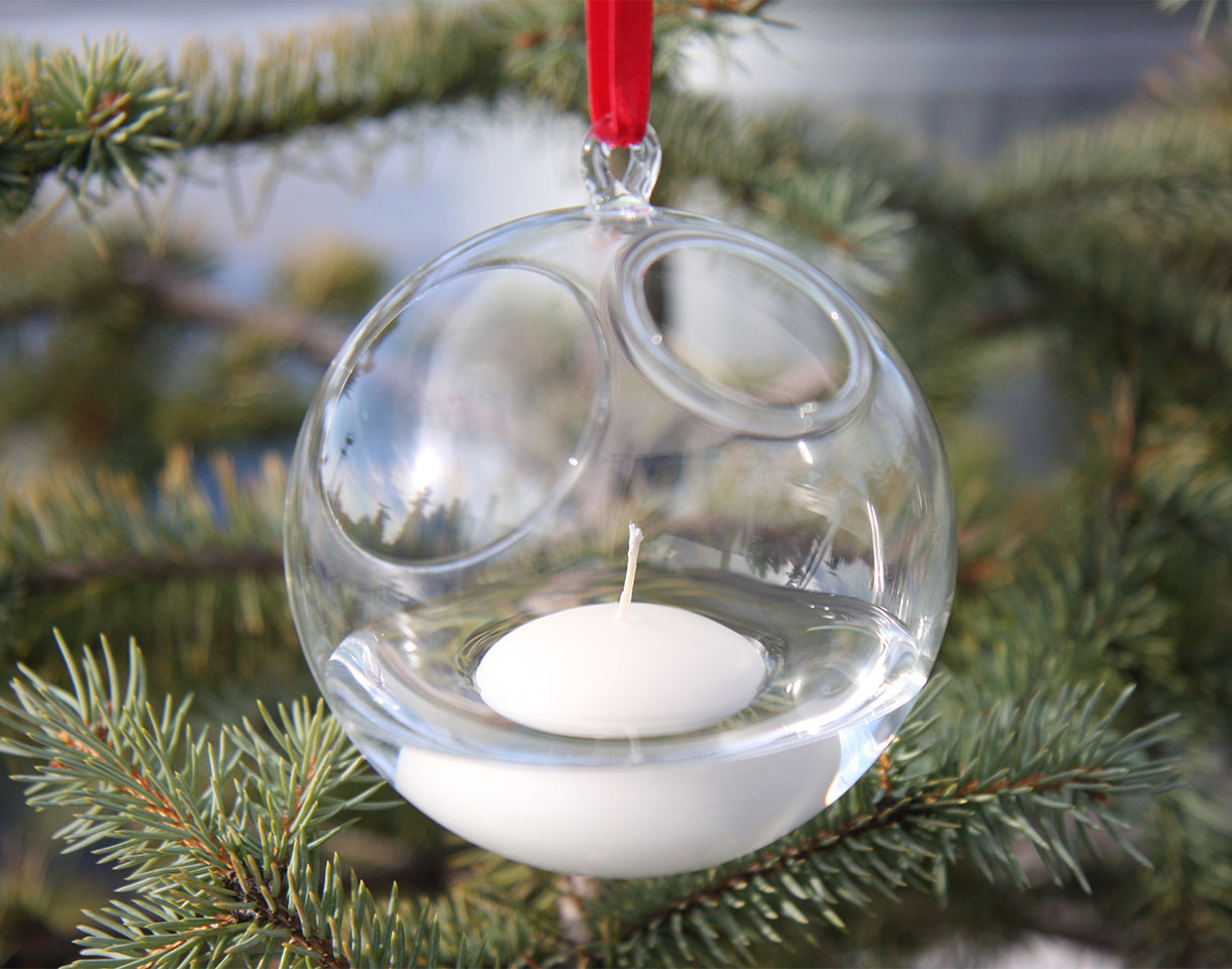 float bubble floating candle glass holders ornament