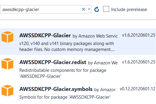 moltenform Quickly using AWS C++ SDK in VS 2019