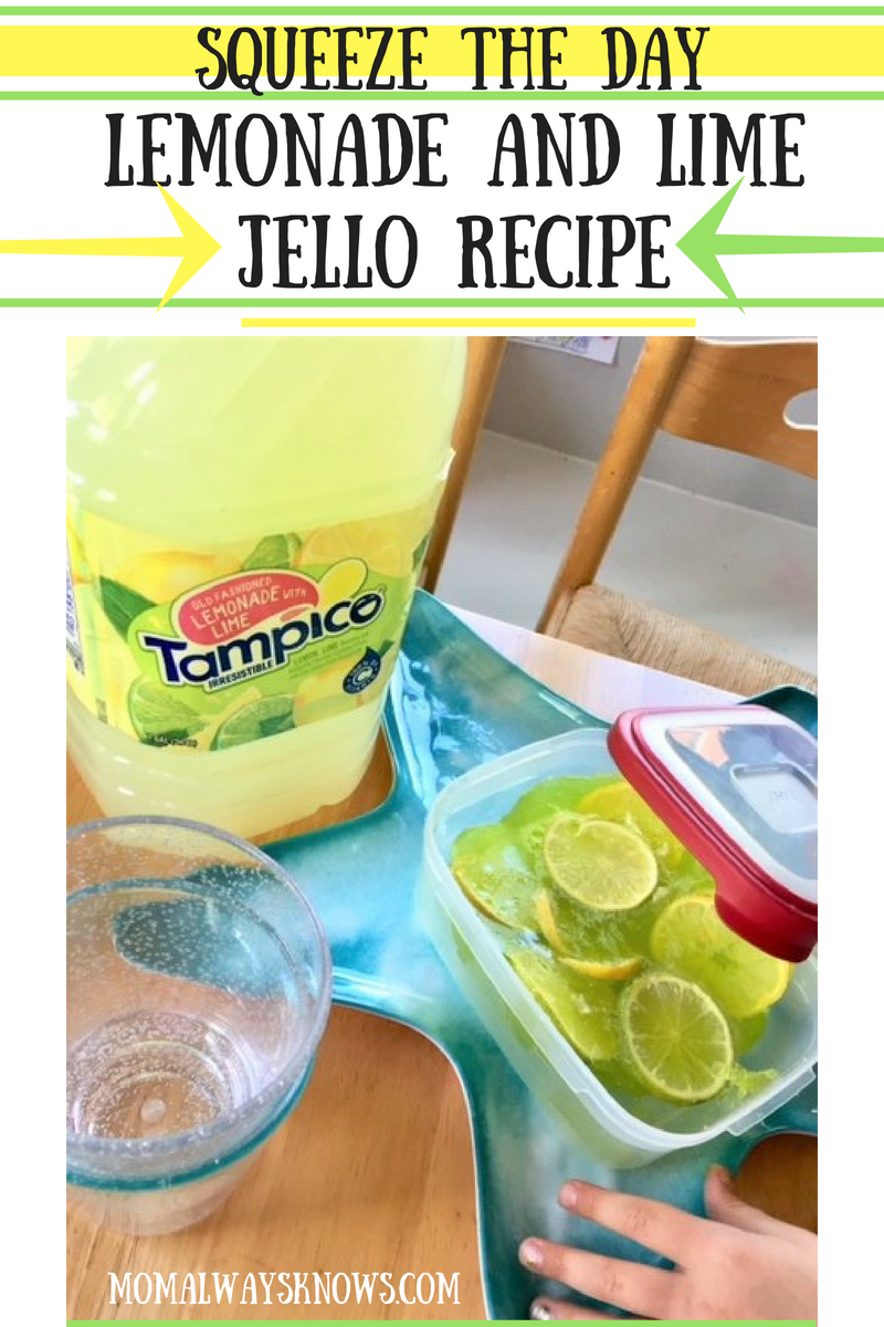 Easy Summer Lemon and Lime Jello Recipe using Tampico Lemonade