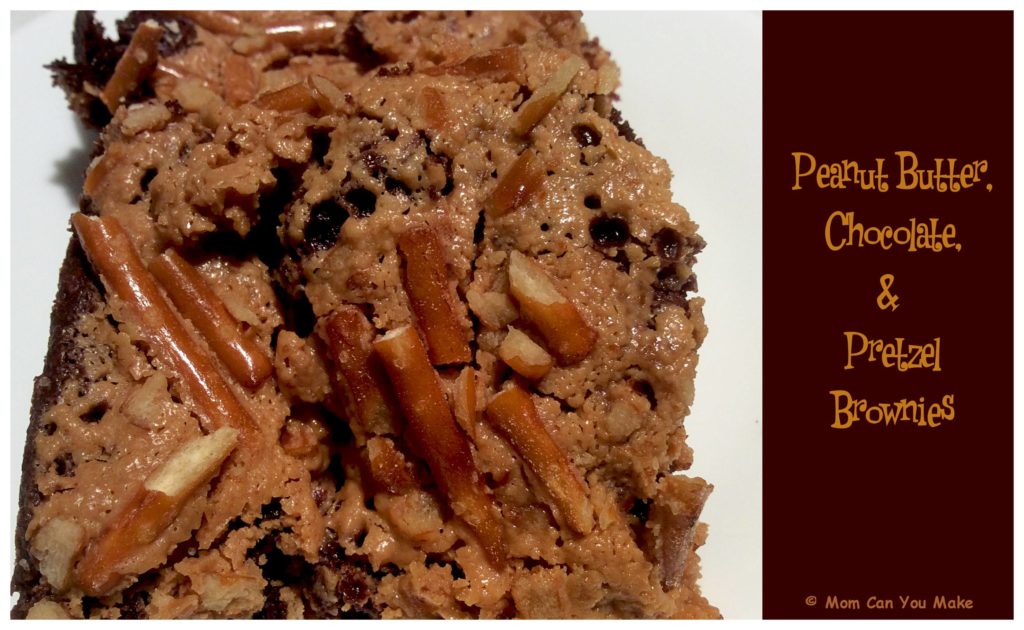 Valerie Bertinelli's Peanut Butter, Chocolate and Pretzel Brownies Mom Can you MkaeMom Can you