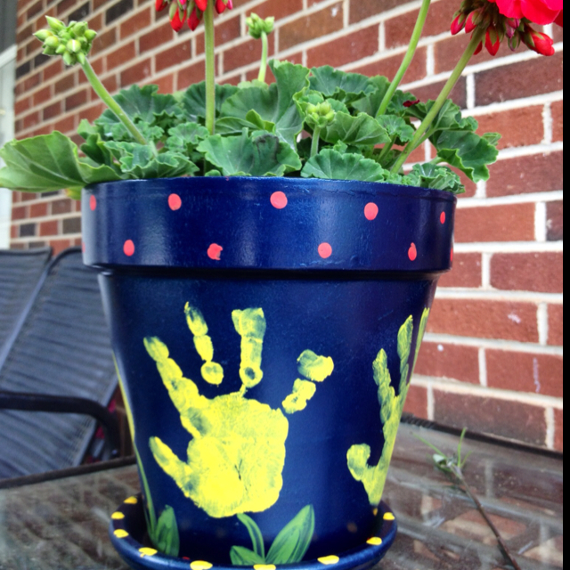 Handprint Flower Pot
