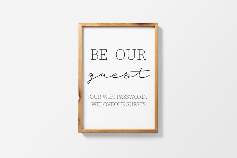 FarmhousePrintablesBeOurGuestPrintSimpleFrame Mom Envy