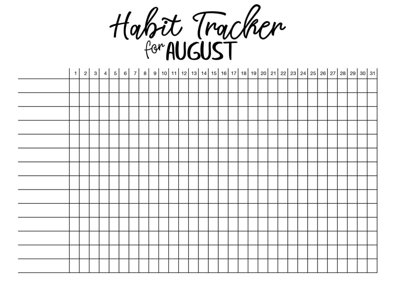 Habit Tracker Printable Set Free Yearly & Monthly Habit Tracker