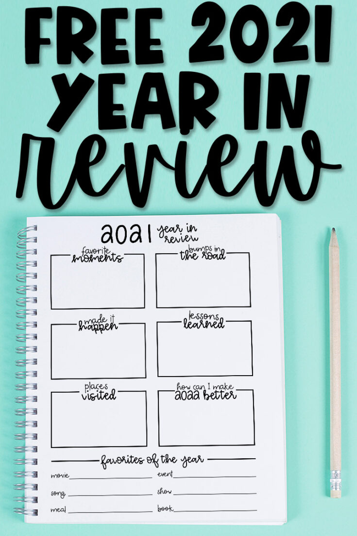 Year in Review Printable Updated for 2021! Review your Year!