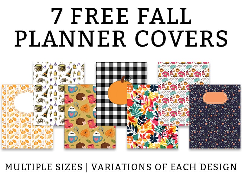 Fall Binder Covers and Free Fall Planner Covers