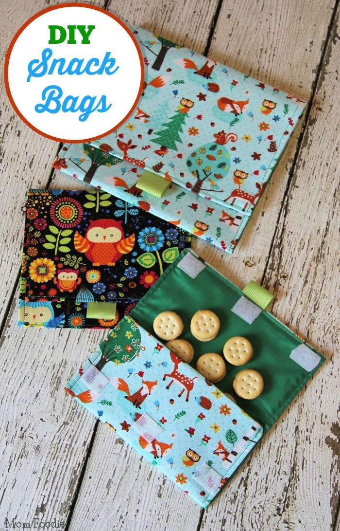 Cute DIY Reusable Snack Bags Easy Sewing Project Mom Foodie