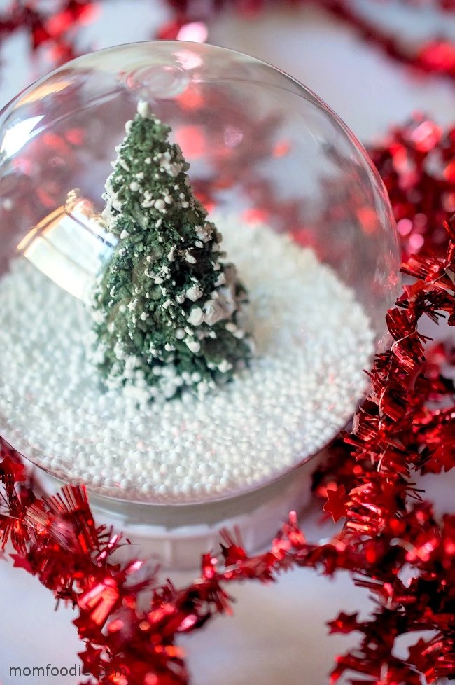 DIY Tree Snow Globe Christmas Craft Fun! Mom Foodie