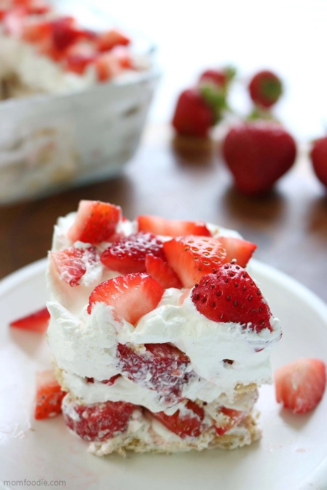 Strawberry Icebox Cake Easy 3 Ingredient No Bake Dessert! Mom Foodie