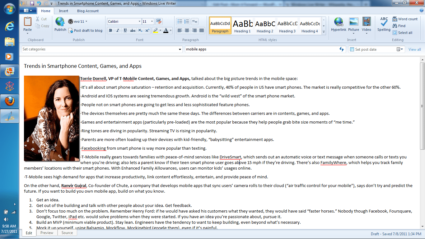 Microsoft Windows Live Writer UserFriendly Software That Saves