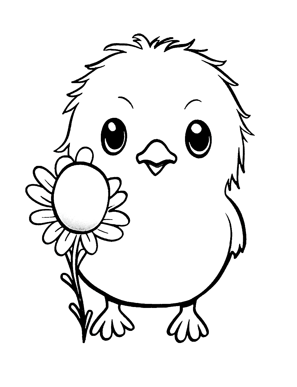 Cute Chick Coloring Pages
