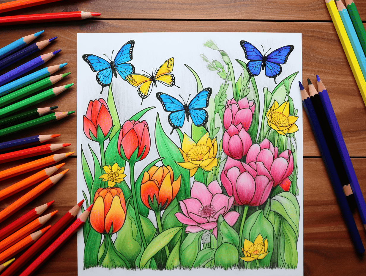 25 Spring Coloring Pages Printable Sheets