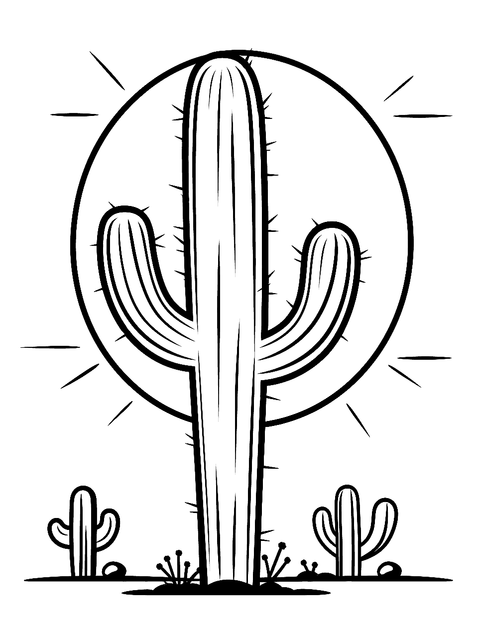 25 Cactus Coloring Pages Free Sheets for Kids
