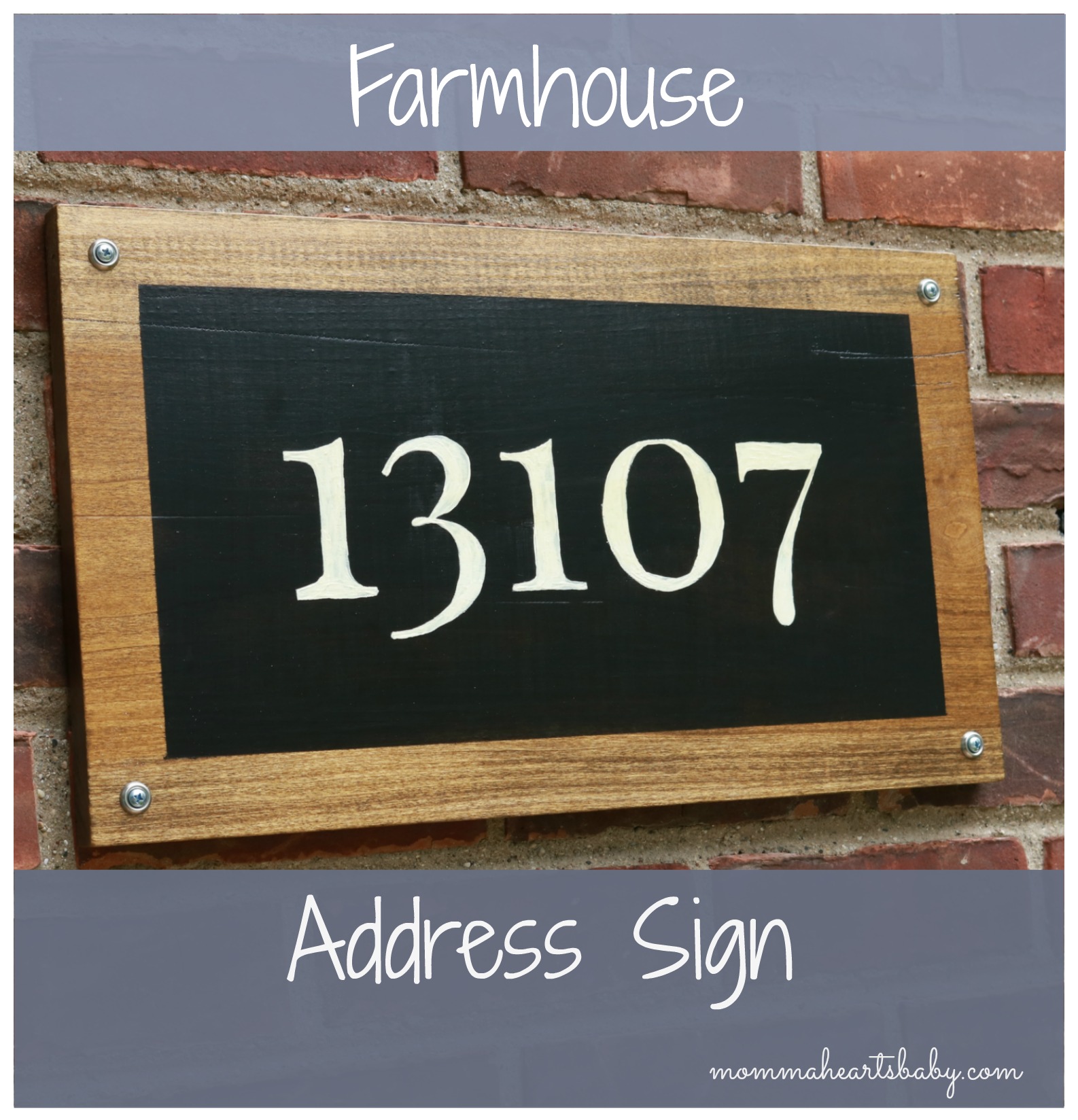 How to make a farmhouse address sign Momma Hearts Baby