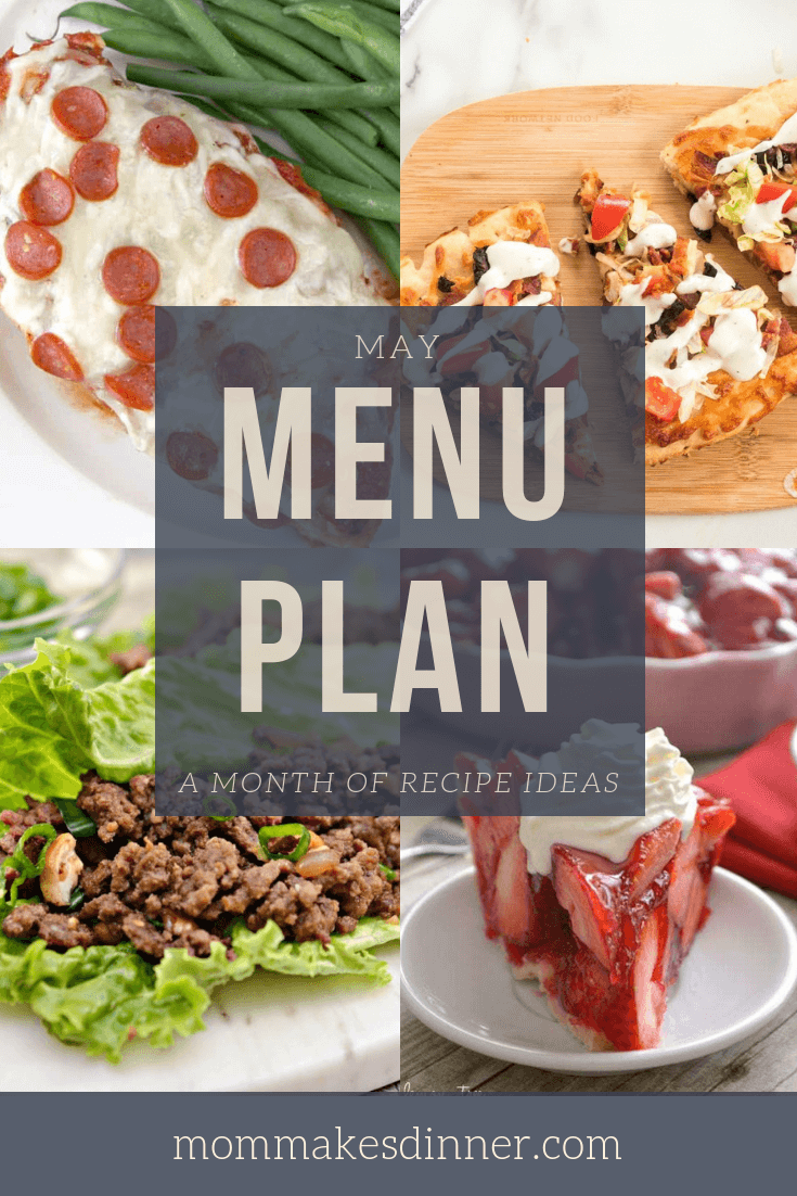 May Menu Plan mom makes dinner