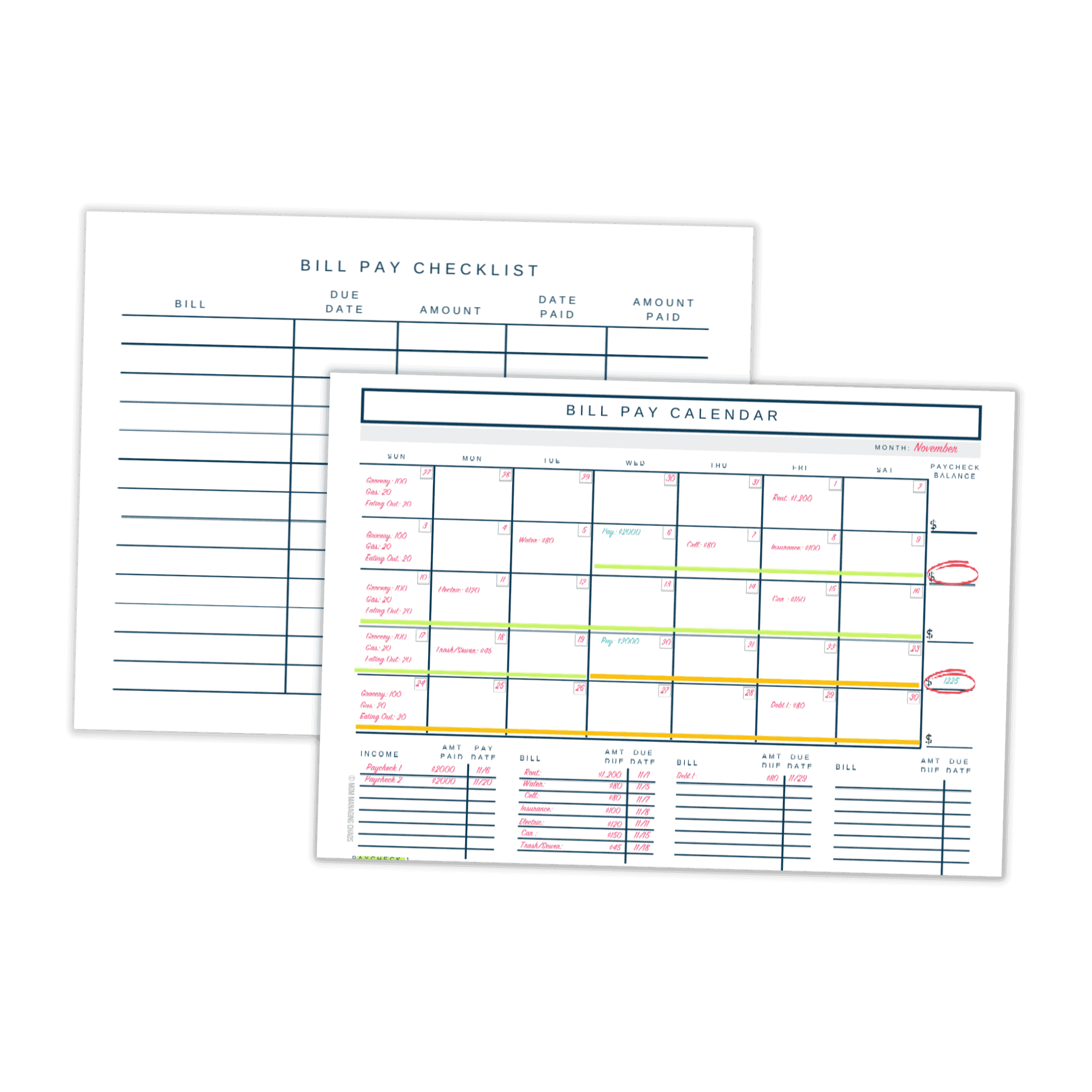 6 Printable Monthly Budget Templates