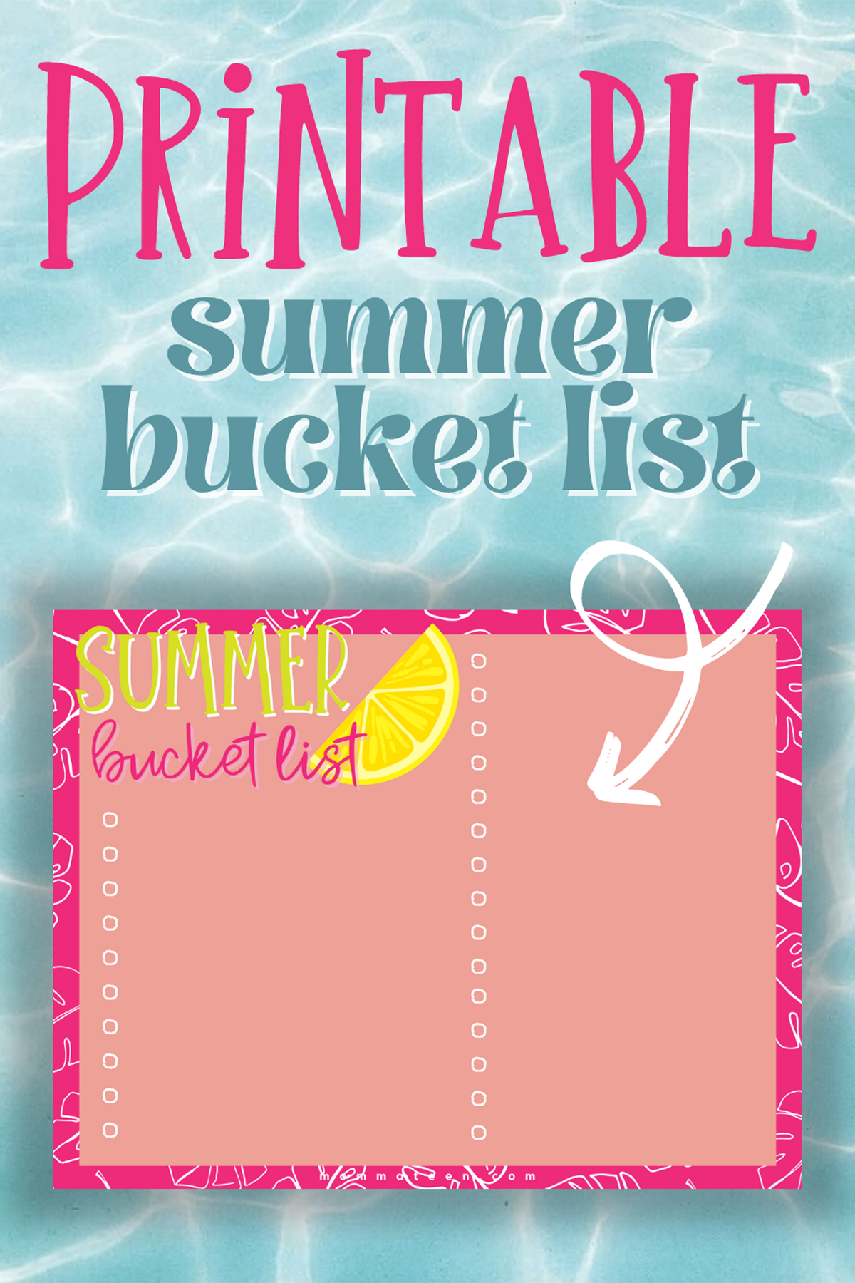 Summer Bucket List Ideas for Teens {FREE Printable PDF} momma teen