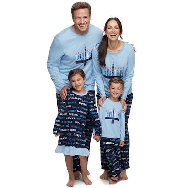 Matching Family Hanukkah Pajamas Holiday Sleepwear