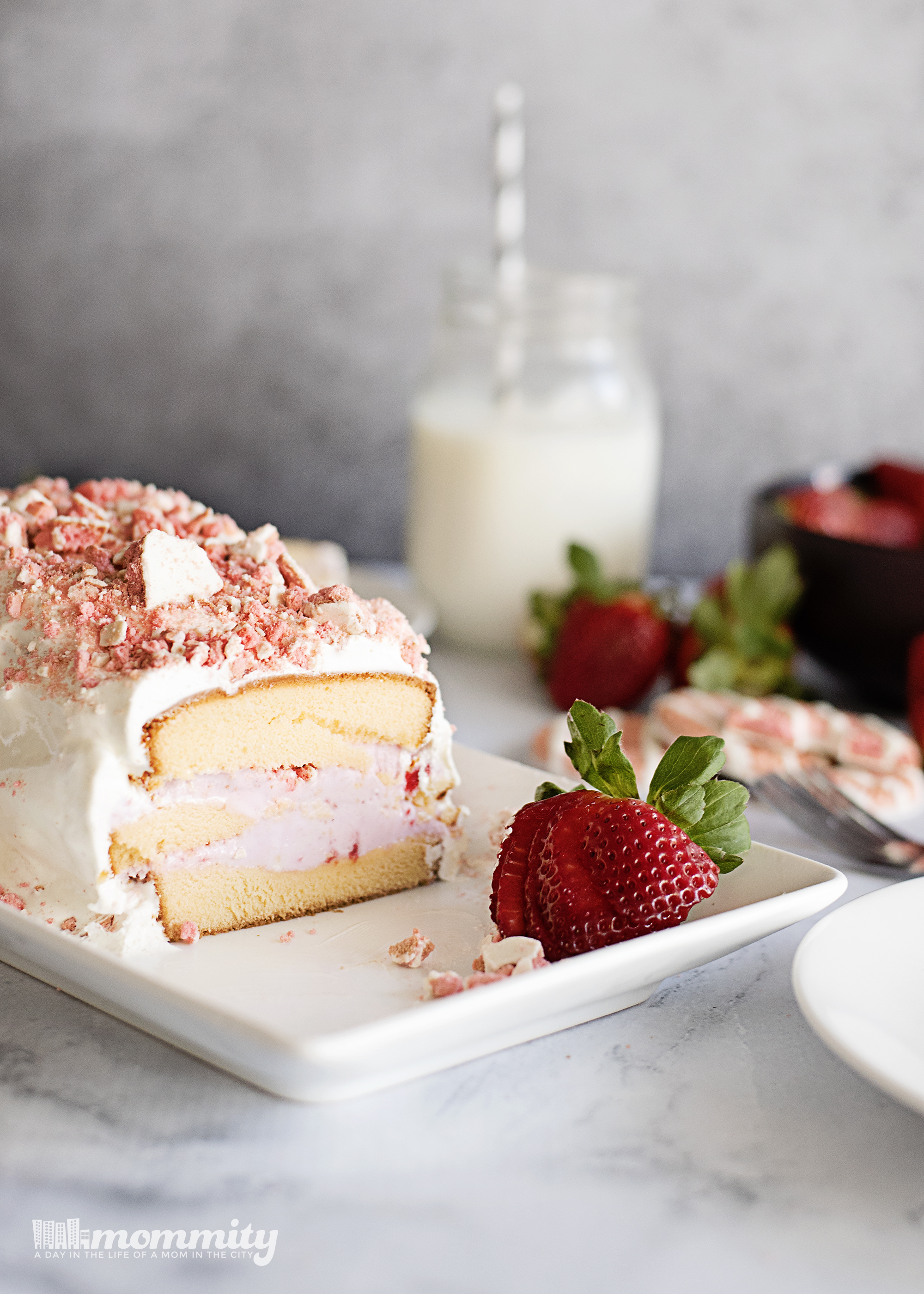 Strawberry Shortcake Ice Cream Cake Recipe Quick and Easy
