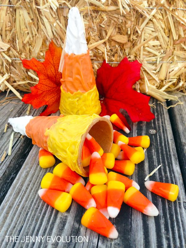 DIY Candy Corn Cones Tutorial The Jenny Evolution
