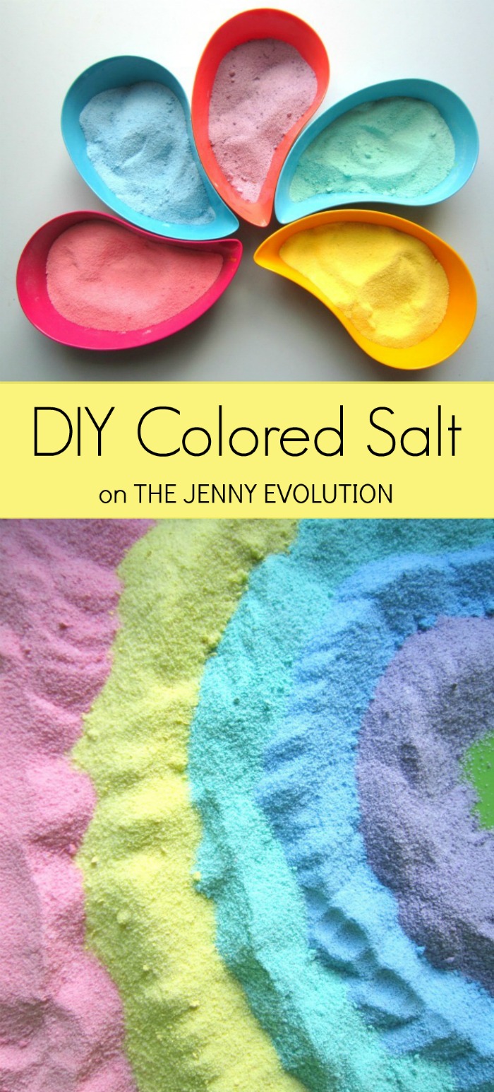 Easy DIY Colored Salt + Rainbow Salt Sensory Bin