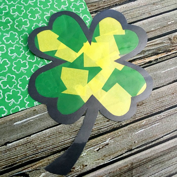 Stained Glass Clover Craft for Kids Mommy Evolution