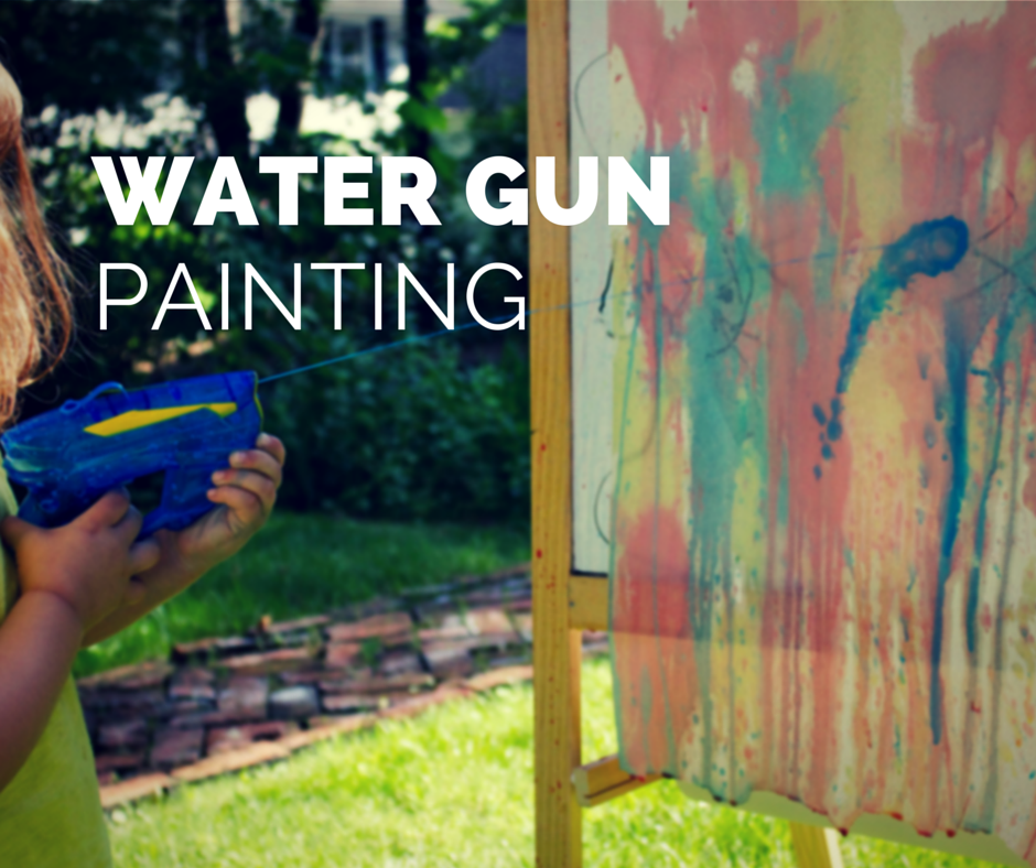 Get Messy Water Gun Painting Mommy Poppins Things To Do with Kids