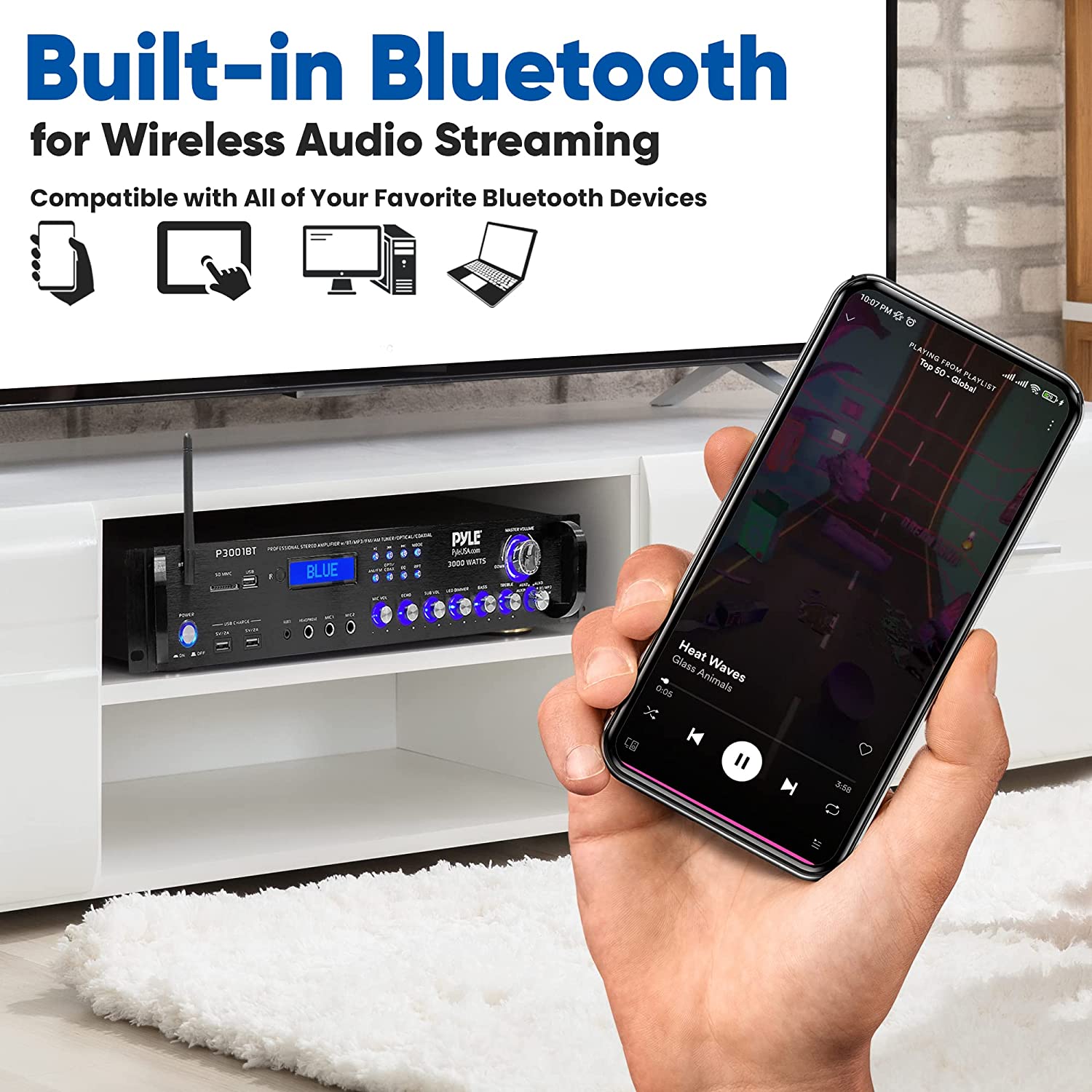 Pyle Bluetooth Hybrid Amplifier Receiver up to 32 off at 150 Now