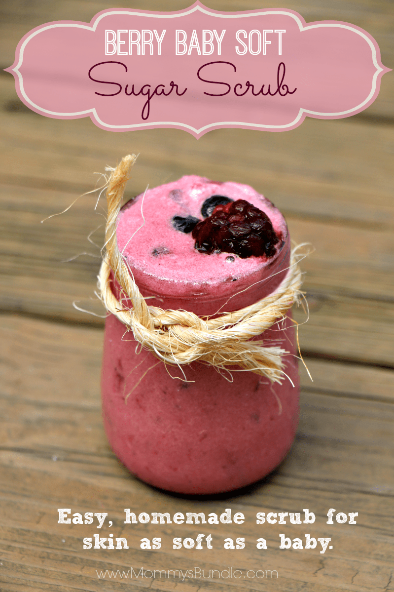 DIY Berry Sugar Scrub An easy, homemade sugar scrub to get baby soft