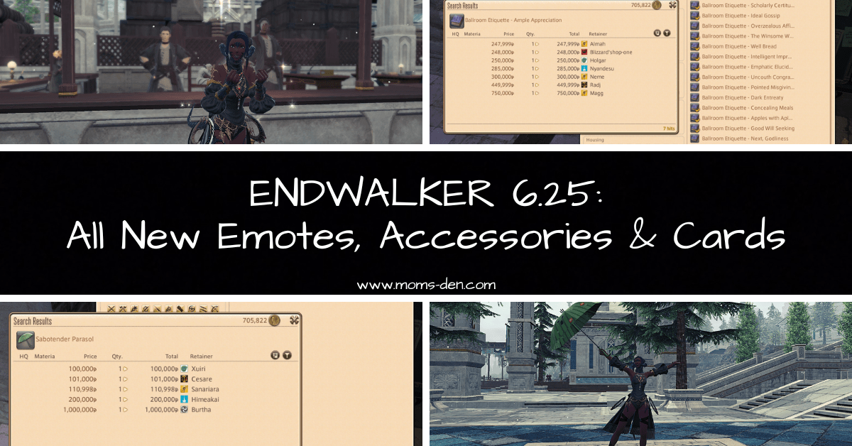 FFXIV 6.25 All New Emotes, Fashion Accessories & Triple Triad Cards