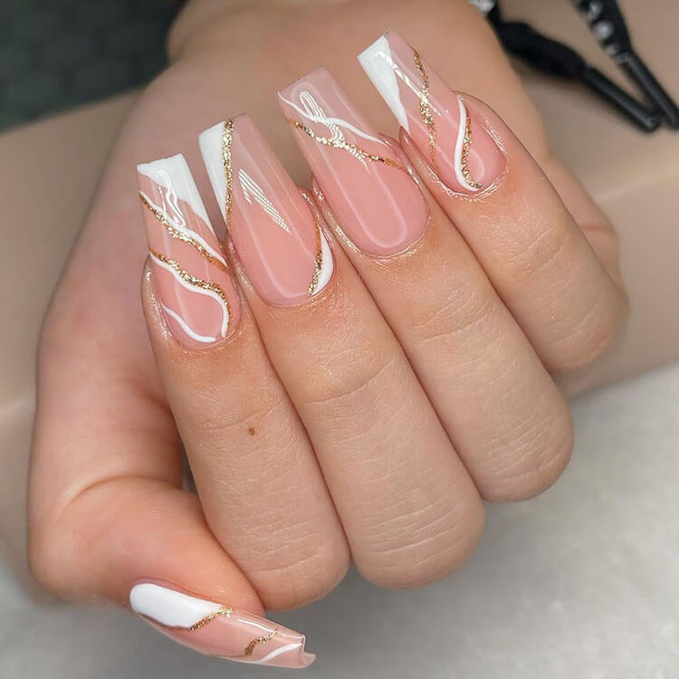 The Most Stylish Ideas For White Coffin Nails Design atelieryuwa.ciao.jp