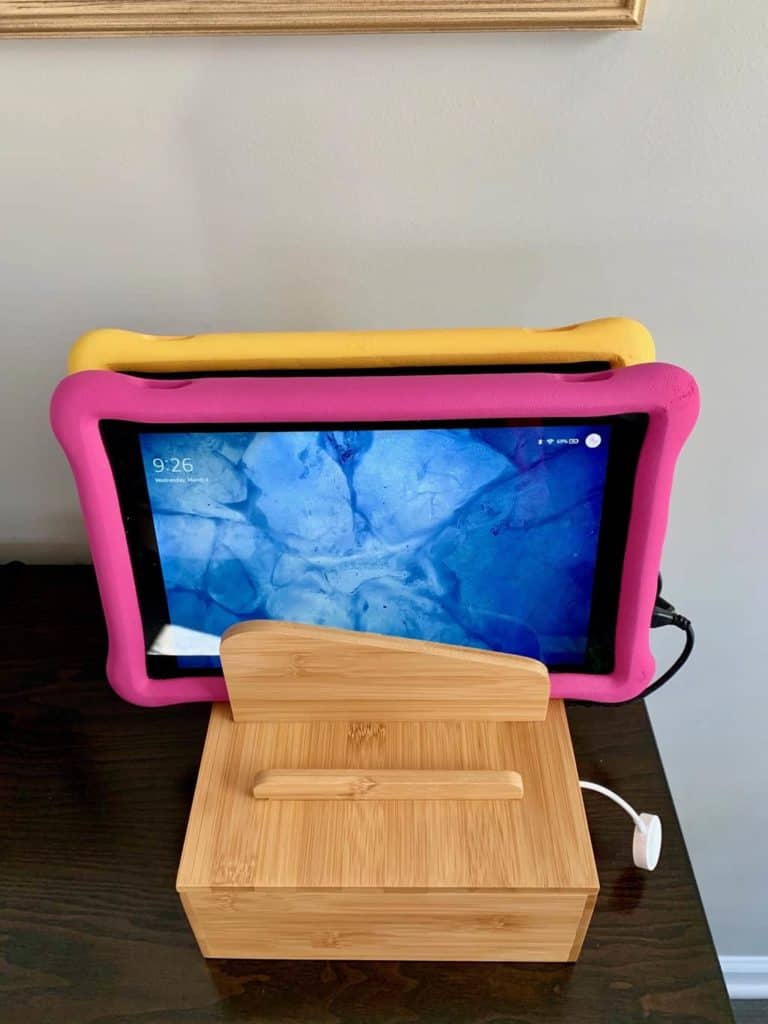 Tablet Organizer Stand With Docking Solution for Kids Tablets