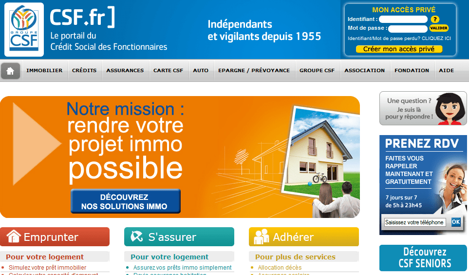 SEDEF Prêt Personnel et Carte CISIF (via CSF)