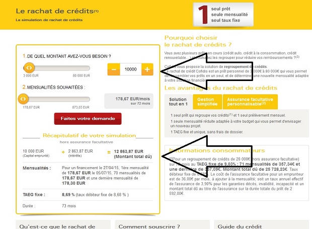 Rachat de Crédit COFIDIS (Consommation, Justificatif, Pret...)