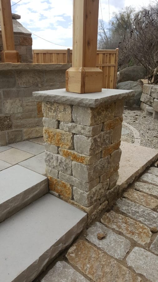 Lannon Tumbled Pillar Kit Monacelli Stone Company