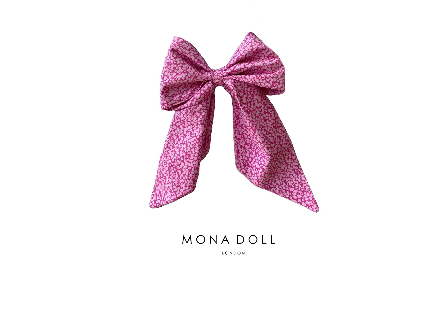 Large Bow Hairclip (English Garden) | Mona Doll London