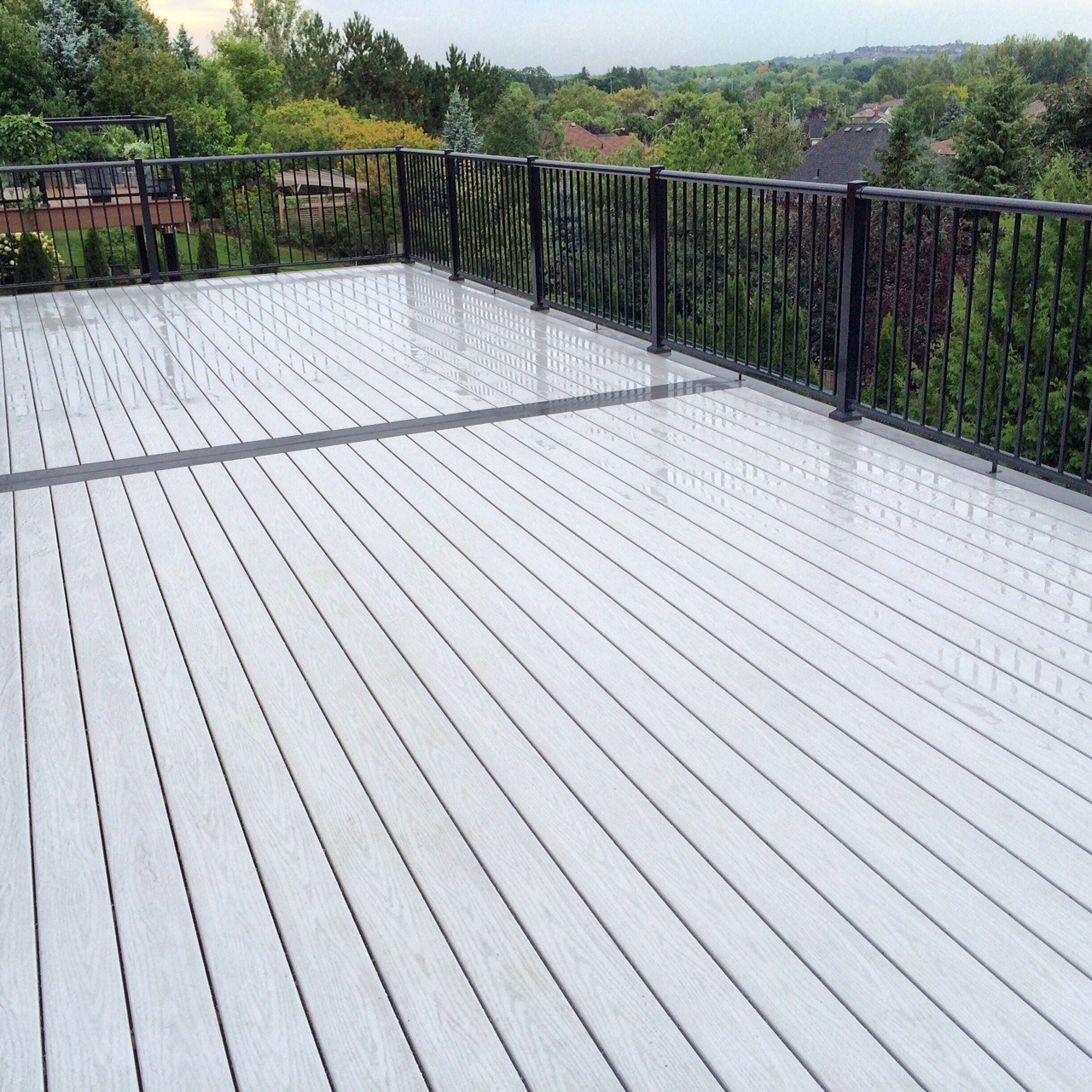 Endeck PVC Decking Slate & Ashwood with Century Railing Monaghan Lumber