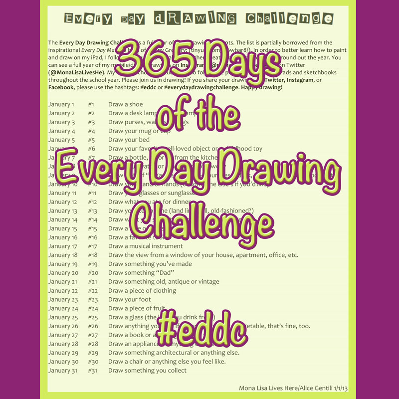 365 Days of the Every Day Drawing Challenge PDF Mona