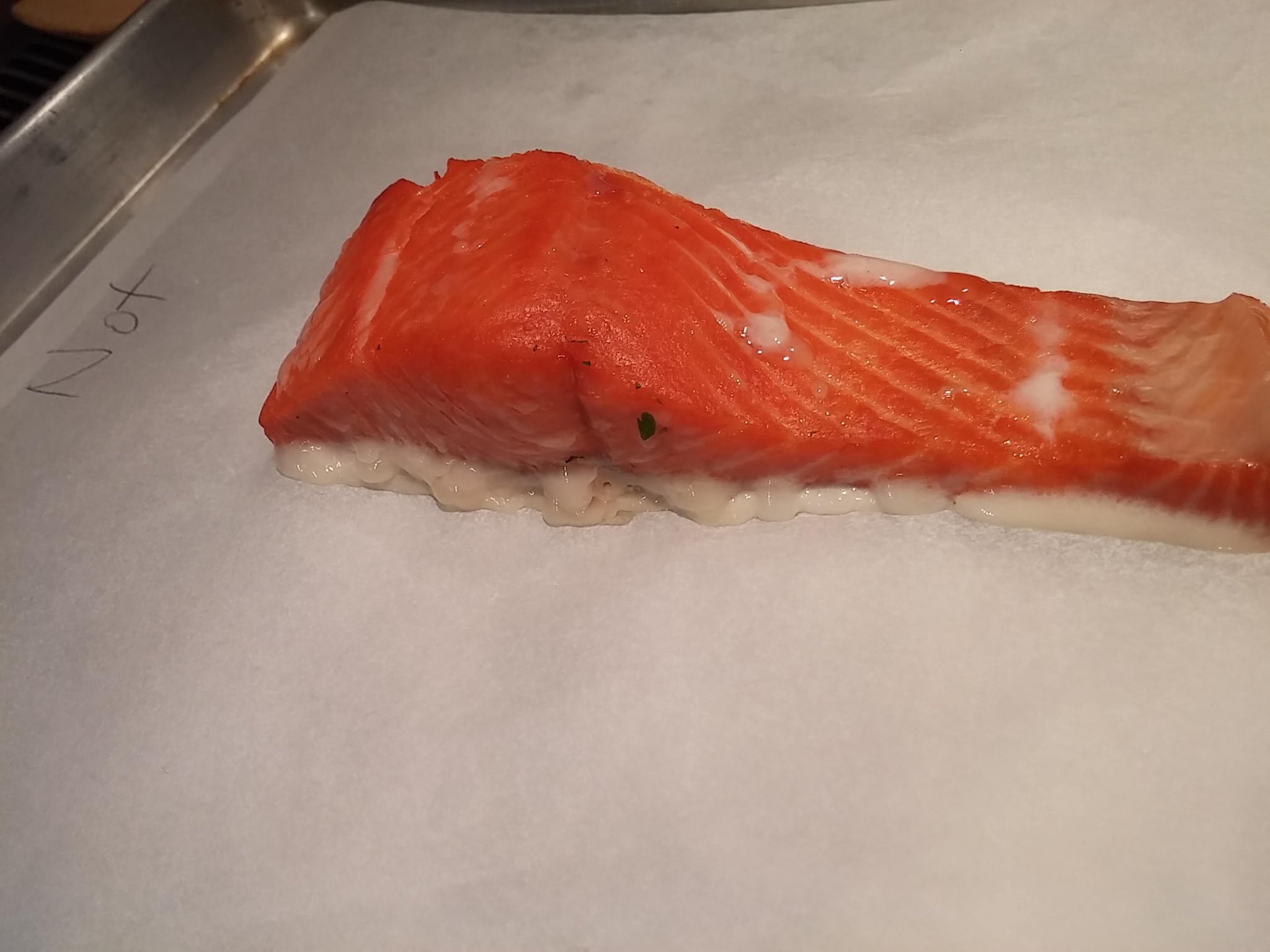 Salmon and that White Goo Mon Appétit