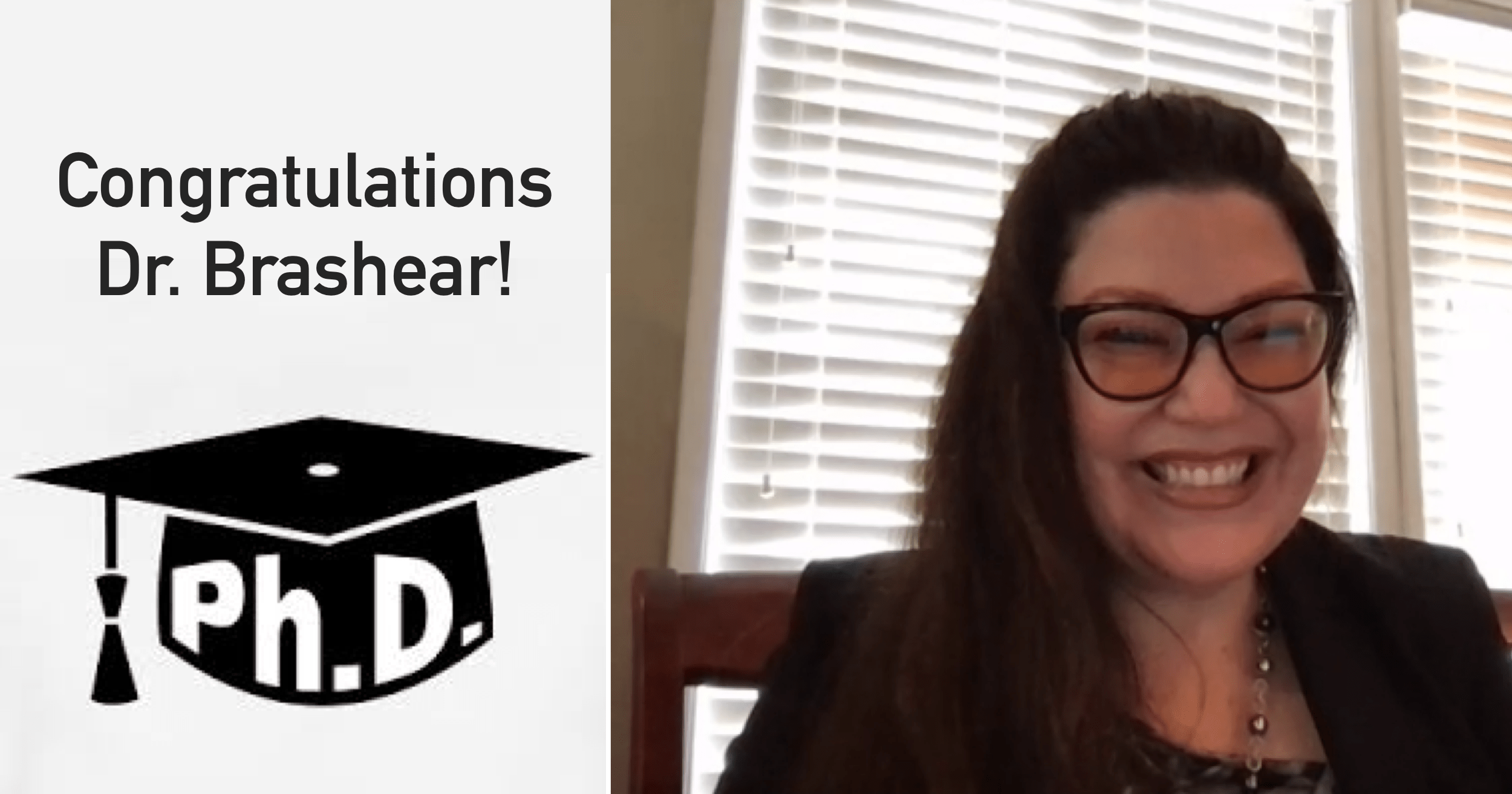 Congratulations, Dr. Brashear! M2M